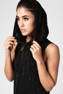 ZUMBA Sheer Sleeveless Crop Hoodie - ČIERNE - 15,00 €